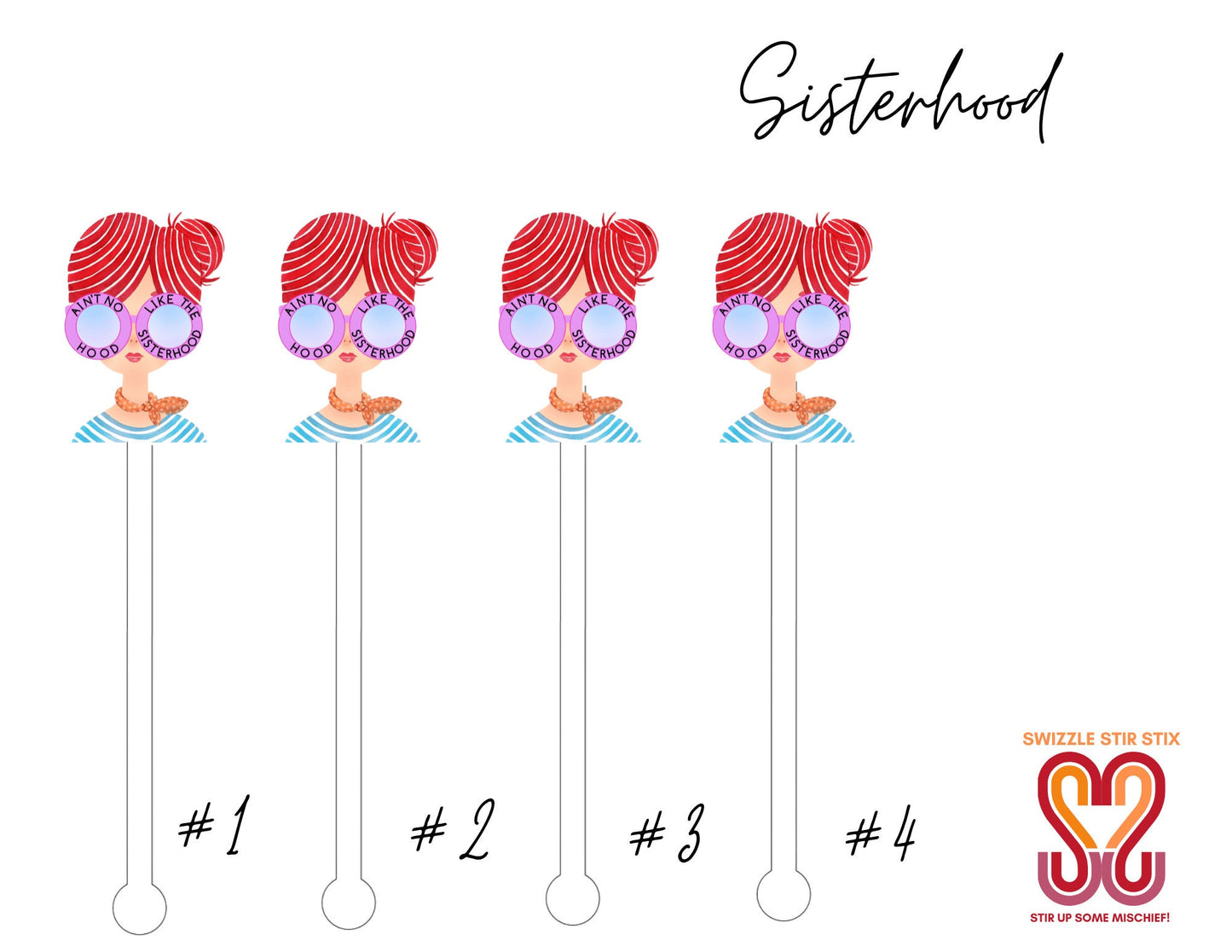 Sisterhood Swizzle Stir Sticks