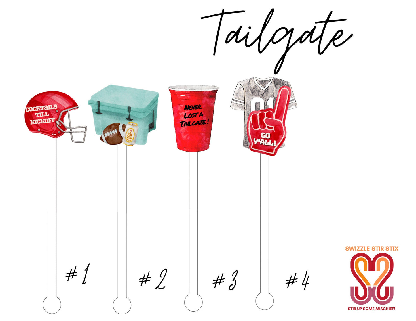 Tailgate Swizzle Stir Sticks