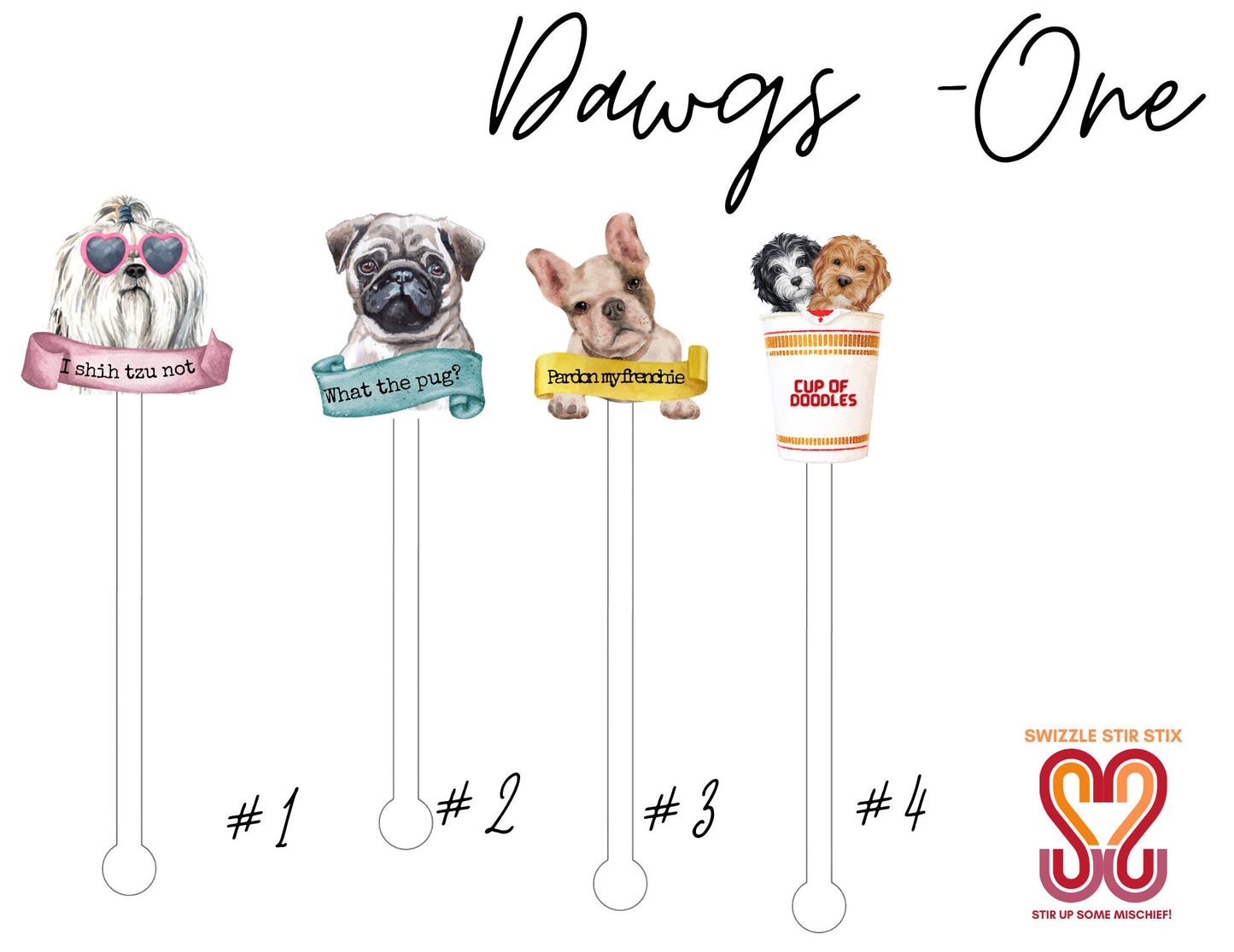Dawgs Swizzle Stir Sticks