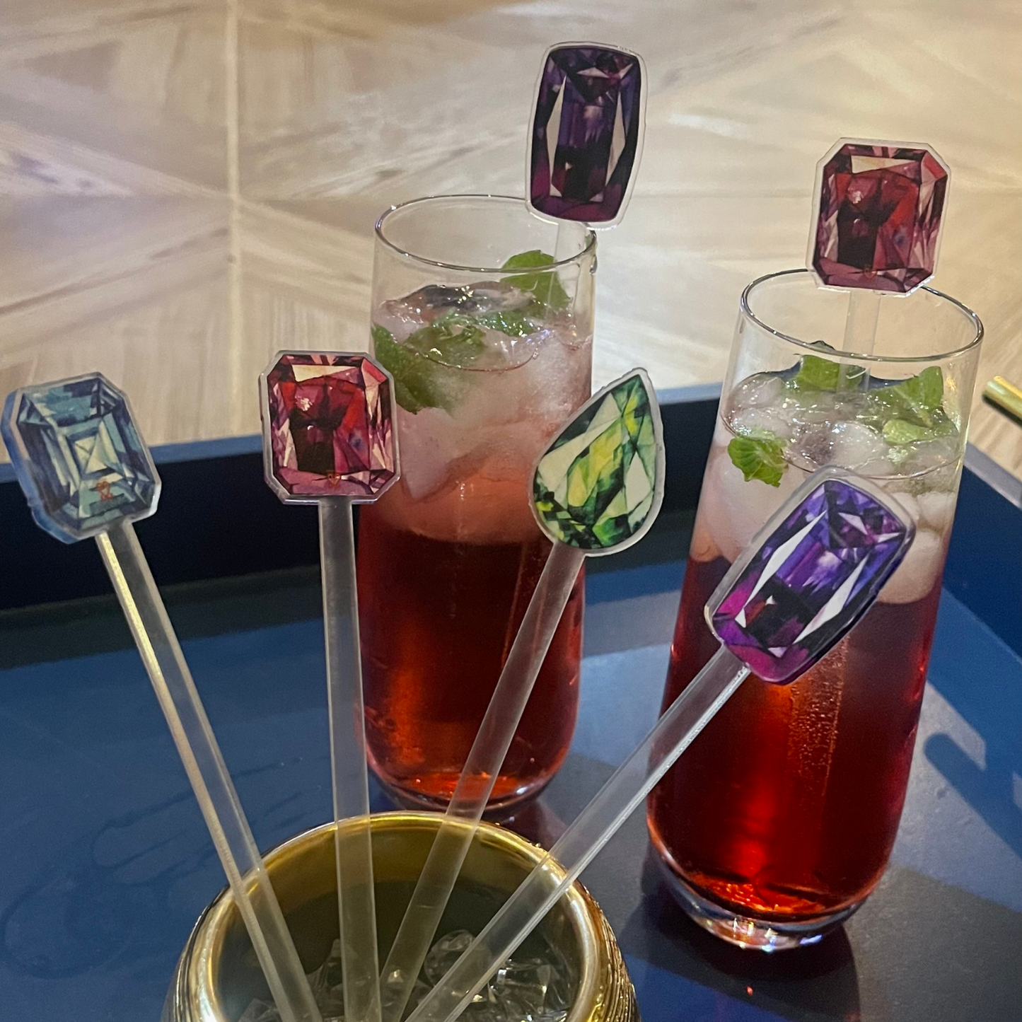 Gems Swizzle Stir Sticks