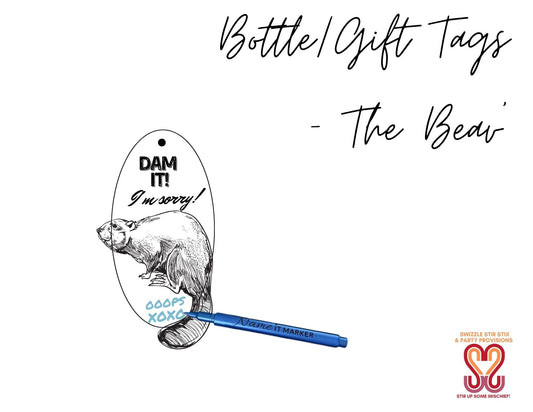 Beaver Bottle Gift Tags
