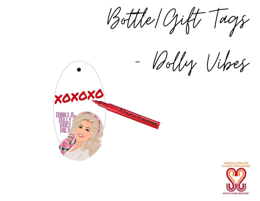 Dolly Vibes Only Bottle Gift Tags