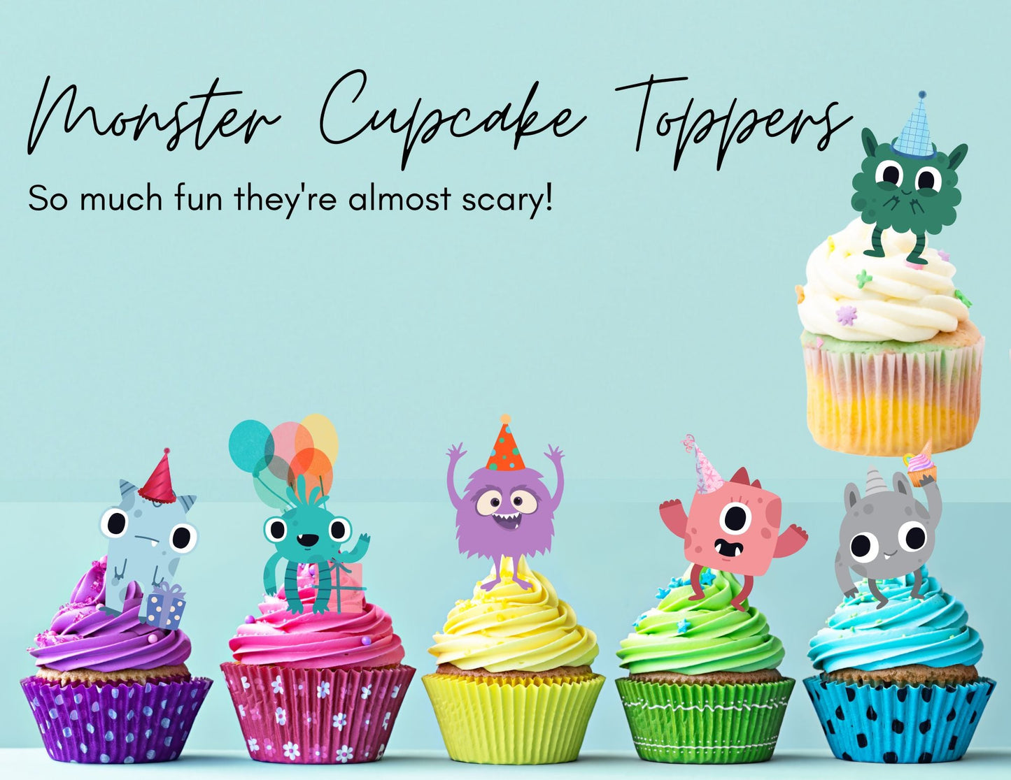 Monster Cupcake Toppers