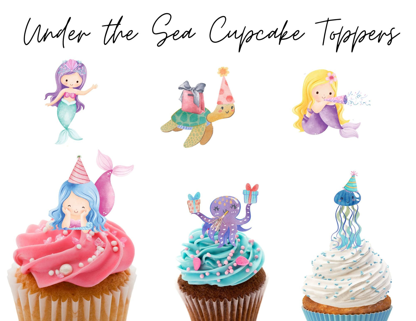 Under the Sea Cupcake Toppers