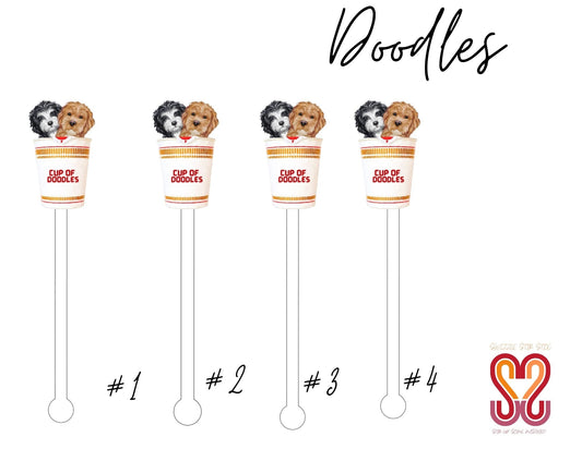 Doodles Swizzle Stir Sticks