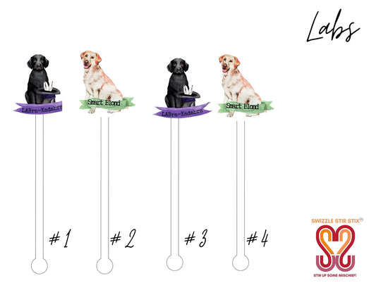 Labrador Swizzle Stir Sticks