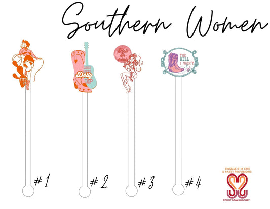 Southern Women Swizzle Stir Sticks