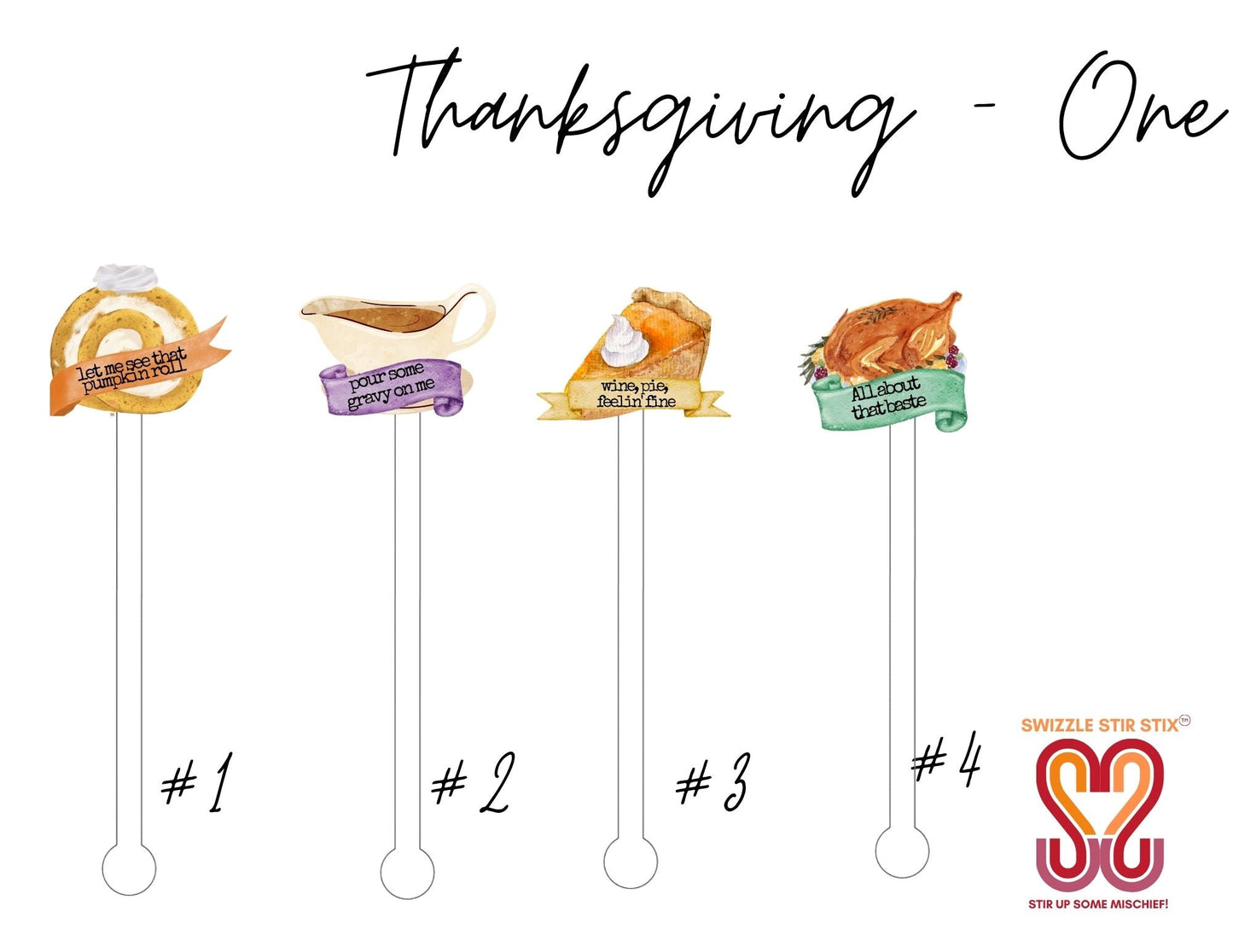 Turkey Day Swizzle Stir Sticks