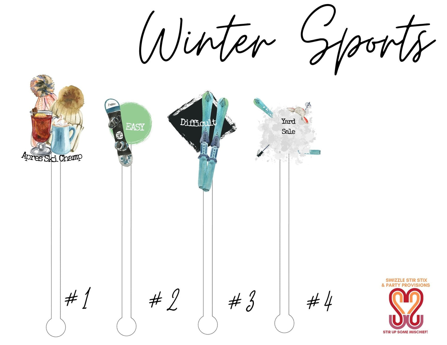 Winter Sports One Stir Sticks