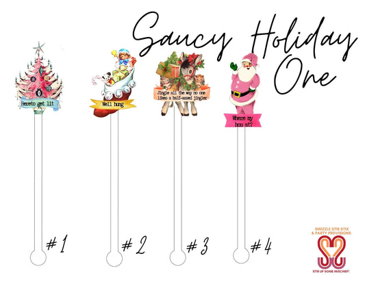 Holiday One Swizzle Stir Sticks