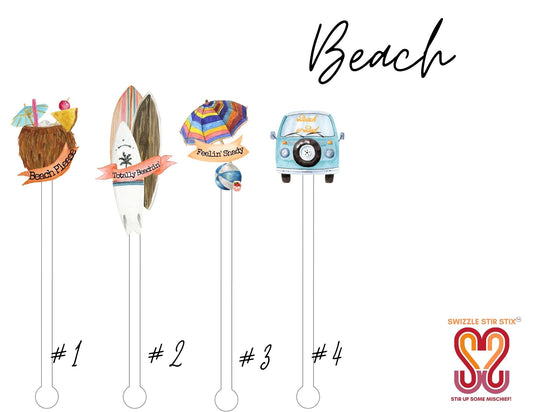 Beach Swizzle Stir Sticks