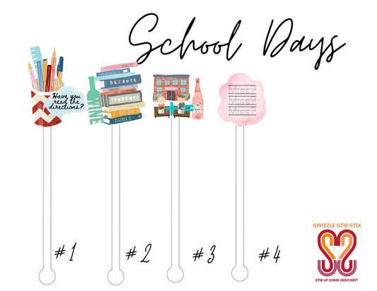 School Days Swizzle Stir Sticks