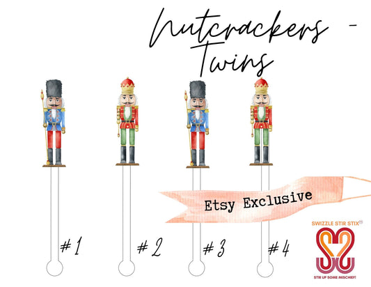 Nutcracker Twins Stir Sticks Swizzle Stir Sticks